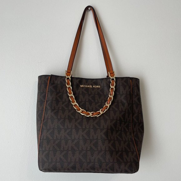 NWT Michael Kors Harper Tote with Drop Chain - Picture 5 of 15